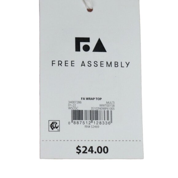 Free Assembly Blouse XL Womens Striped Boho Peasant Long Sleeve V Neck Cottage - Picture 5 of 7